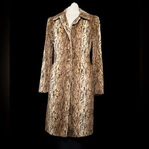 Charles Gray leopard coat L